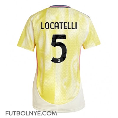 Camiseta Juventus Manuel Locatelli #5 Visitante Equipación para mujer 2024-25 manga corta Camiseta Juventus Manuel Locatelli #5 Visitante Equipación para mujer 2024-25 manga corta